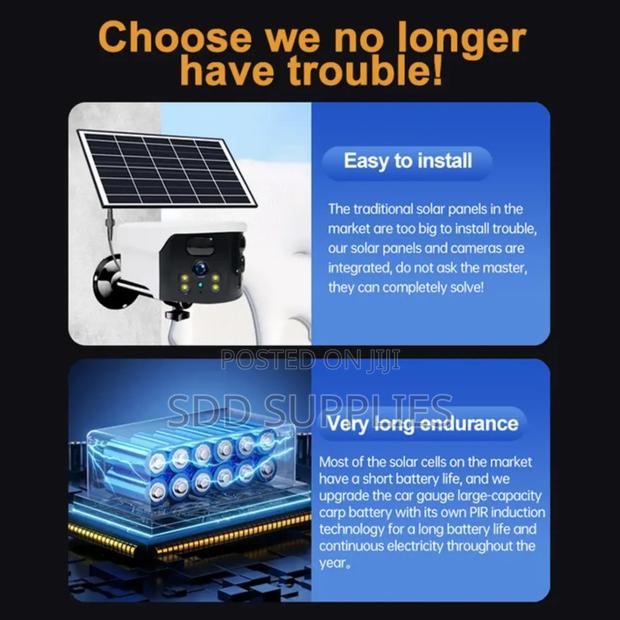 Durable Battery And Large Panel Solar Sim Security Camera · Photo 3