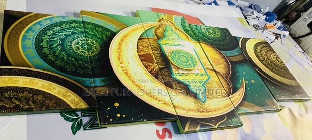 5 Panels 3d Islamic Wall Arts Canvas Decor Frame · Photo 2