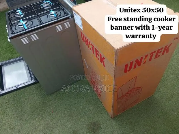 Unitek 50x50 4-Burner Gas Cooker With Spacious Oven – Strong, Stylish · Photo 1