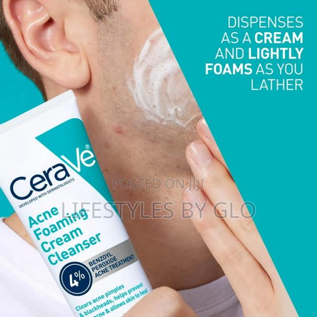 Cerave Acne Foaming Cream Wash 10% Benzoyl Peroxide · Photo 1