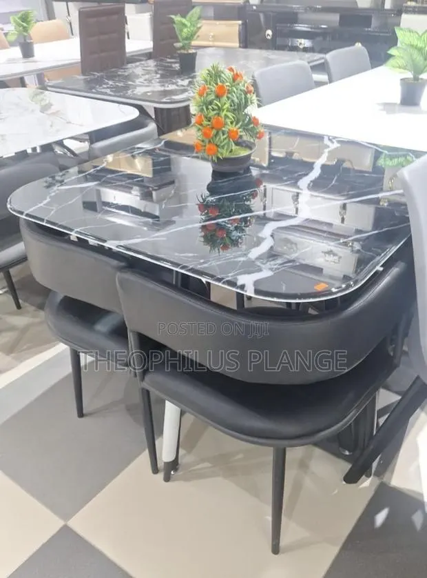 Dining Table Set ( 4 Seater Polished Mable Top ) · Photo 1