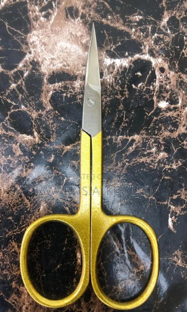 Nail Cuticle Golden Handle Nail Scissior 4" Stainless Steel · Photo 2