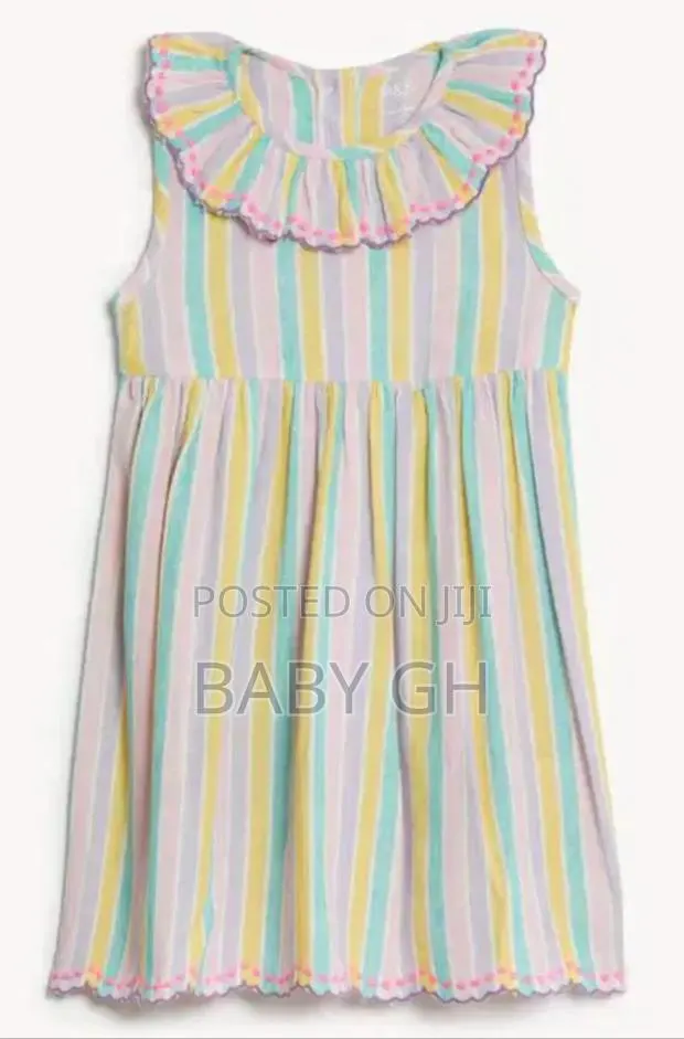 M S Striped Linen Dress for Baby 9-12months · Photo 1