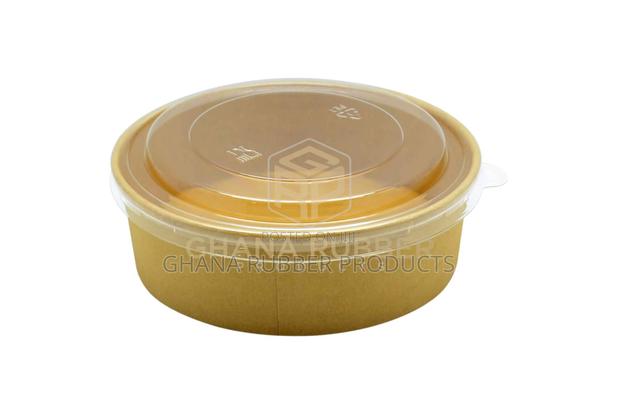 Kraft Round Bowl + Lids 500ml (600pcs) · Photo 1