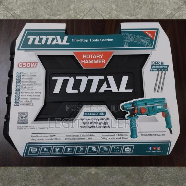 Total Rotary Hammer 650watts With 3 Drilling Bits · Photo 3