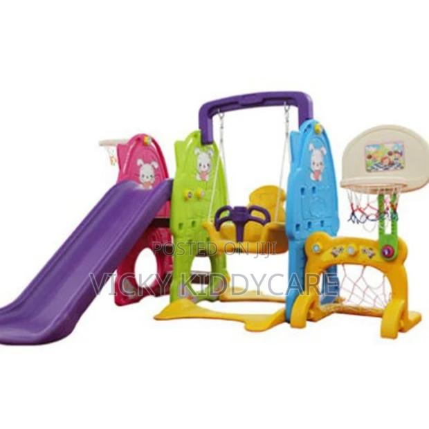 Toddler Swing / Slide Play Set - Basketball Hoop - Soccer · Photo 1