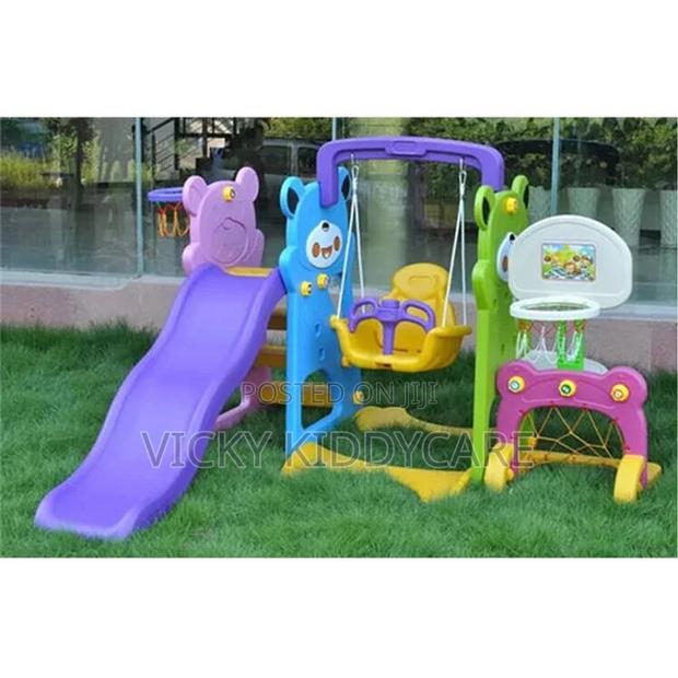 Toddler Swing / Slide Play Set - Basketball Hoop - Soccer · Photo 2