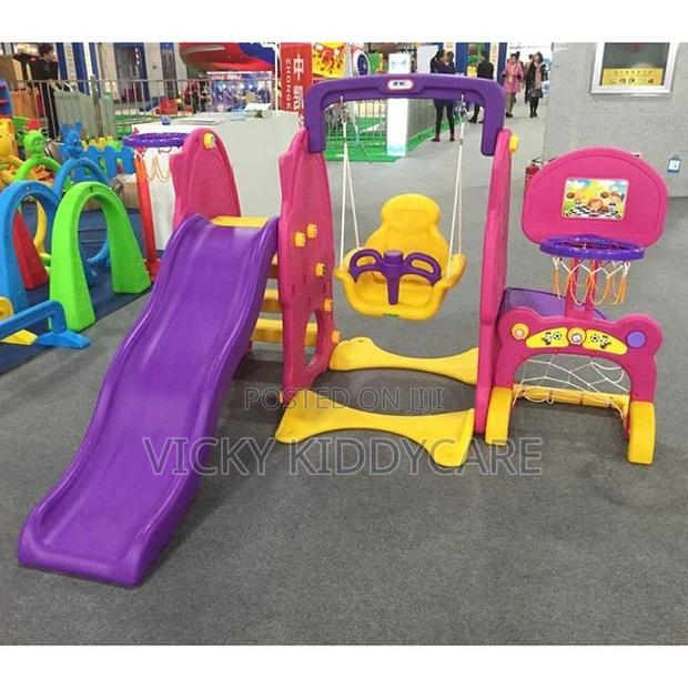 Toddler Swing / Slide Play Set - Basketball Hoop - Soccer · Photo 3