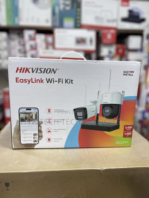 Hikvision Nks424w03h 4mp One Bullet +One Ptdome Wifi NVS Kit · Photo 2