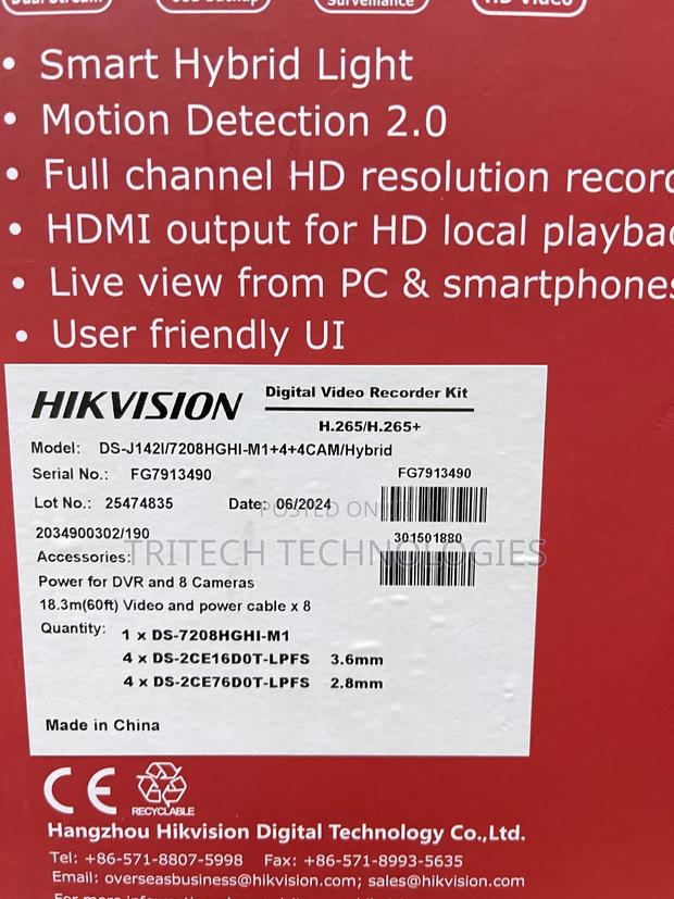 Hikvision 8ch Kit Full Color+Audio+1tb HDD NEW MODEL · Photo 2