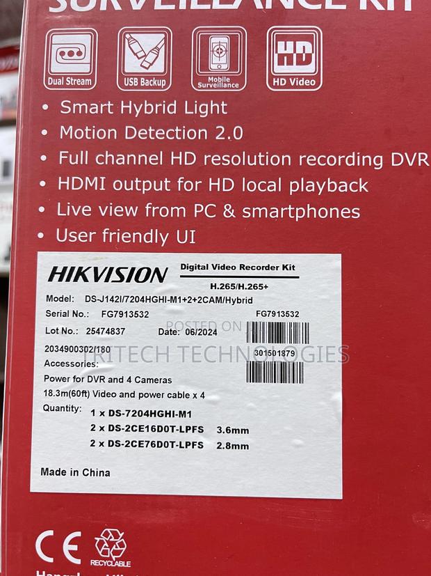Hikvision 4ch Kit Full Color+Audio+1tb HDD 2024 Model · Photo 2