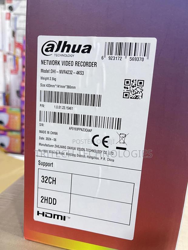 Dahua NVR 32ch None Poe With Nvr4232-4ks3 32ch 1u 2hdds · Photo 3