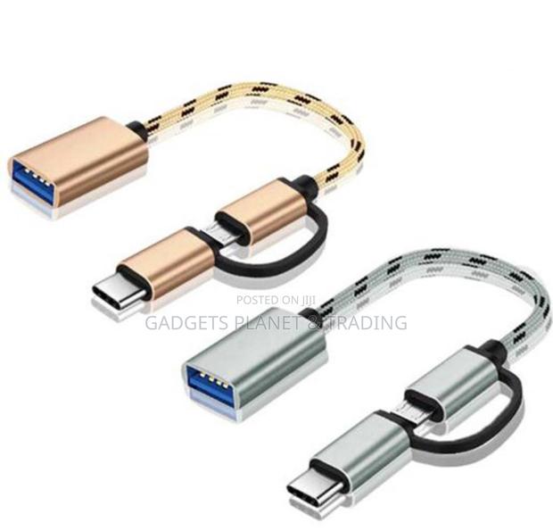 Type C / Usb A Braided Cable Otg Adapter · Photo 1