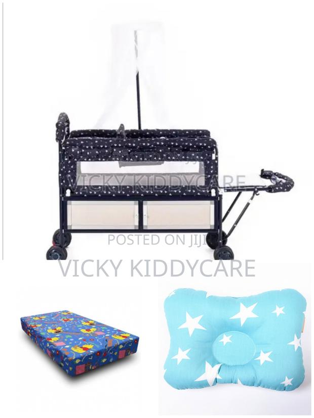 Push Push Metal Cot With Mosquito Net, Mattress and Pillow · Photo 1
