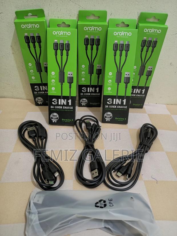 Oraimo Duraline 3a 3in1 Charging Cable 1.2m · Photo 2