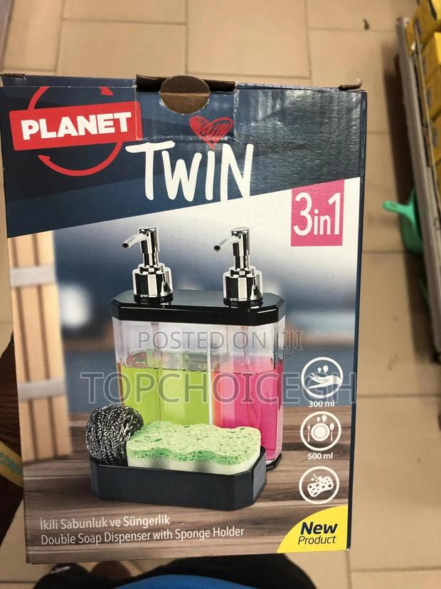 Double Soap Dispenser and Sponge Holder · Photo 1