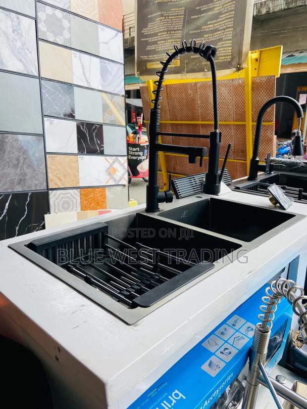 Black Cabinet Sink and Pull Out Tap · Photo 1
