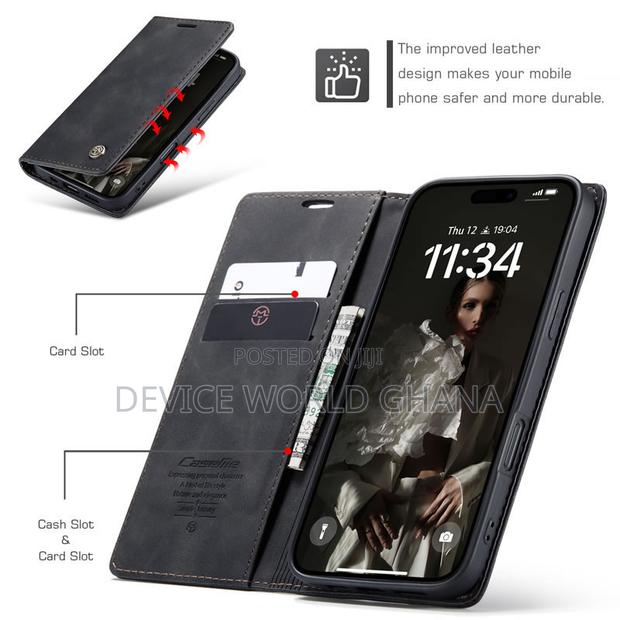 Caseme Leather Flip Case for iPhone 16promax 16pro 16 · Photo 7