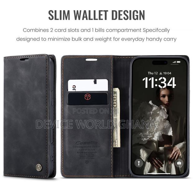 Caseme Leather Flip Case for iPhone 16promax 16pro 16 · Photo 6