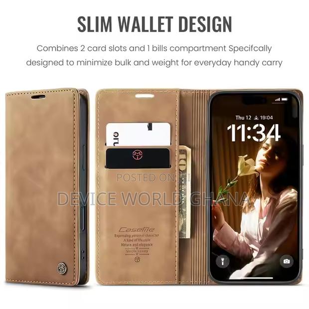 Caseme Leather Flip Case for iPhone 16promax 16pro 16 · Photo 4