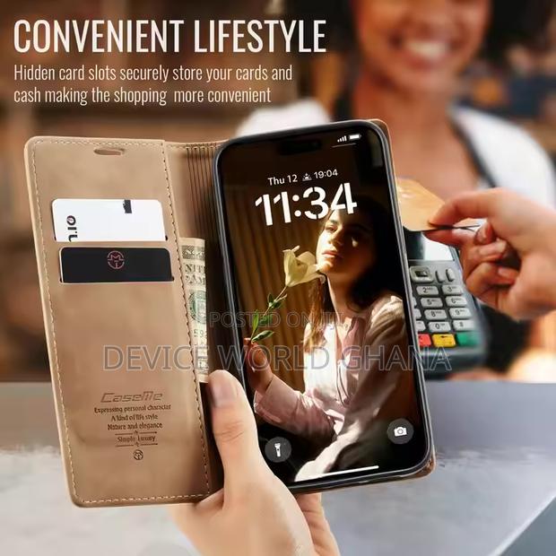Caseme Leather Flip Case for iPhone 16promax 16pro 16 · Photo 3