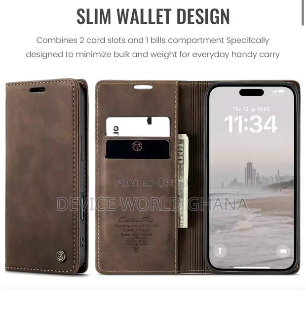 Caseme Leather Flip Case for iPhone 16promax 16pro 16 · Photo 1
