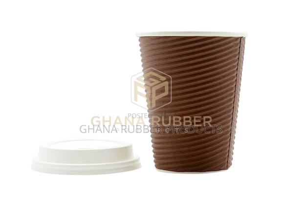 Ripple Paper Cups + Lids 12oz Brown (1000pcs) · Photo 2