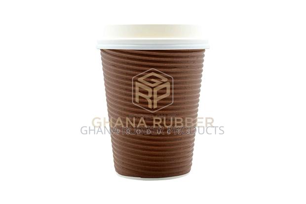 Ripple Paper Cups + Lids 12oz Brown (1000pcs) · Photo 3