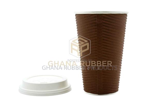 Ripple Paper Cups + Lids 16oz Brown (1000pcs) · Photo 2