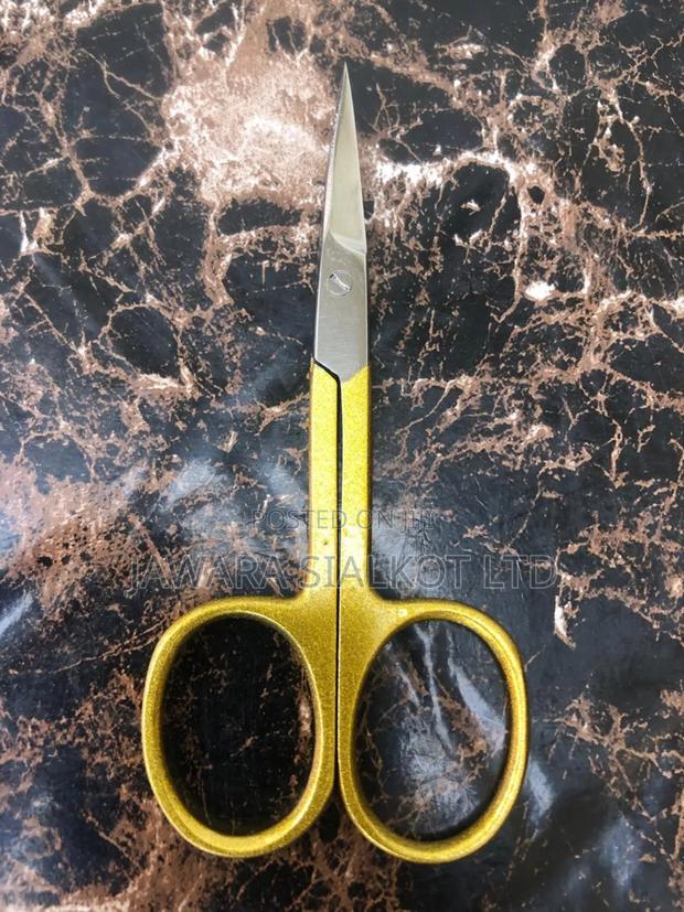 Nail Cuticle Golden Handle Nail Scissior 4" Stainless Steel · Photo 1