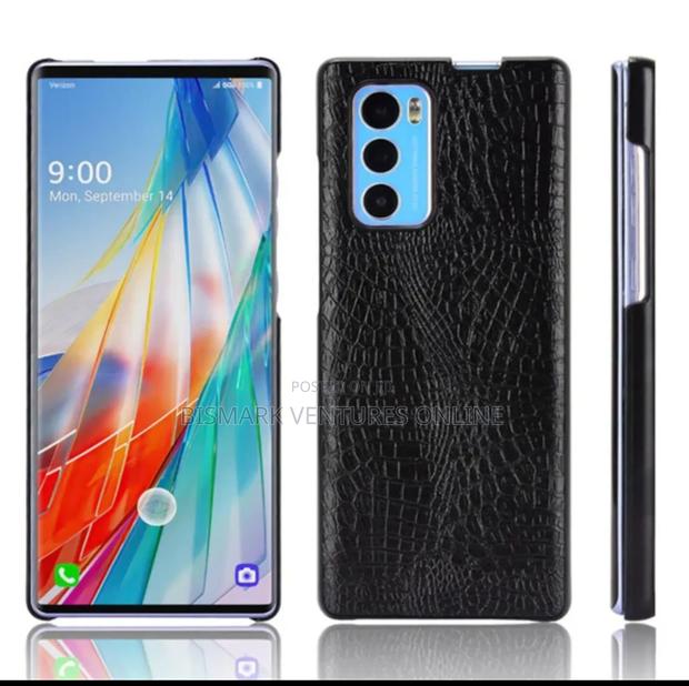 Case for Lg Wing 5g, Leather Black Case