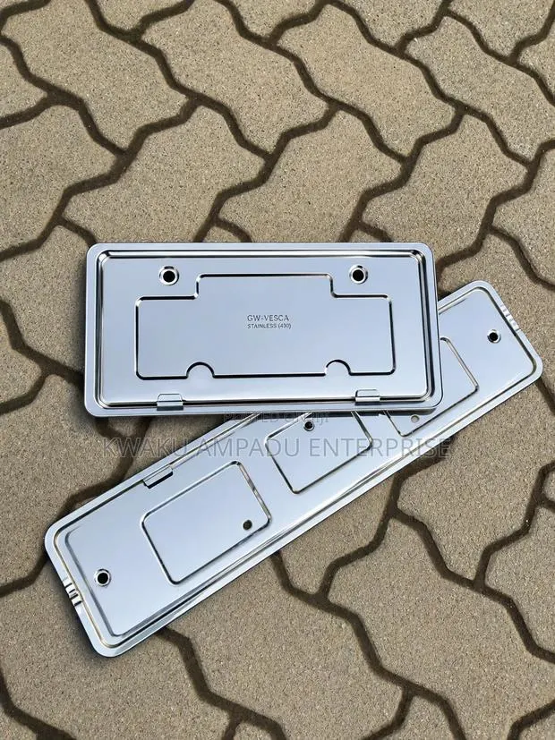 Chrome Stainless Steel Car Number Plate Frame · Photo 1