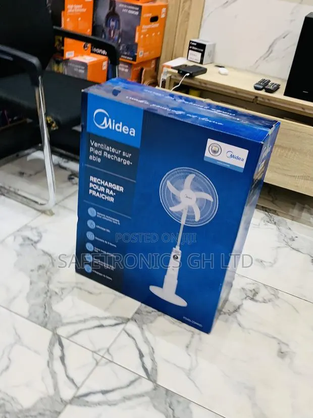 Choose Original Midea 18-Inch Rechargeable Standing Fan · Photo 1