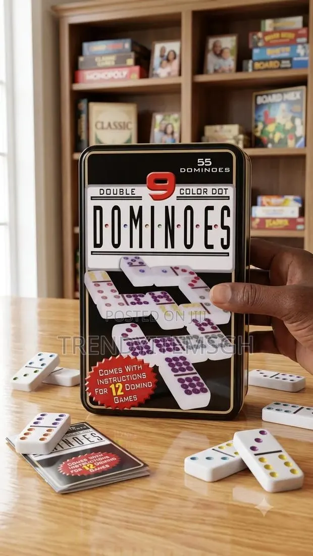 Double 9 Color Dot Dominoes Set – 55 Pieces · Photo 1