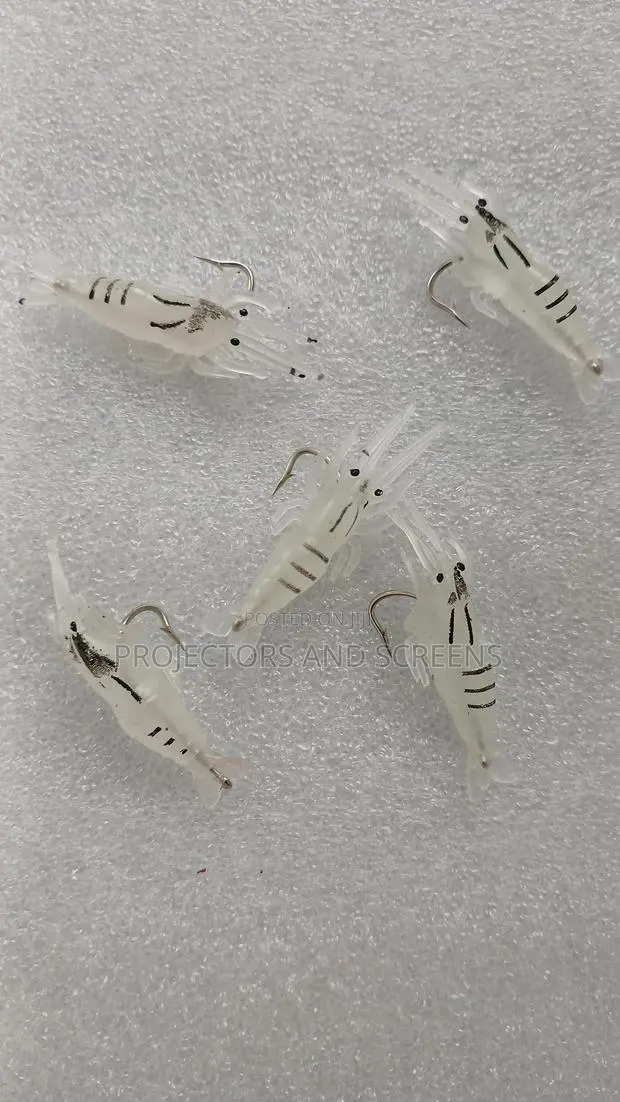 5 Shrimps 1 Fish With Hooks Baits for Fishing