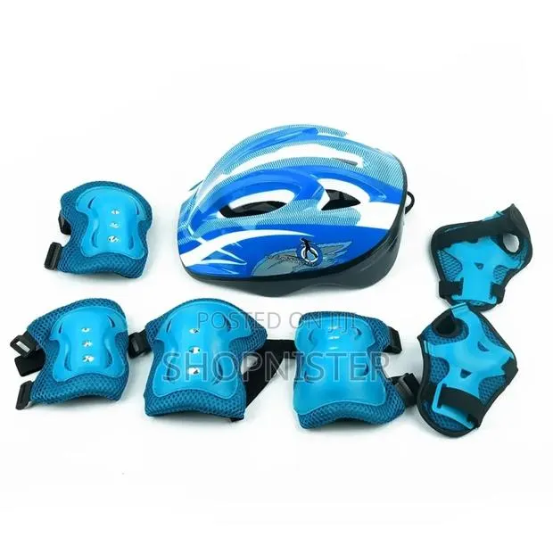 7pcs Kids Boys Safety Helmet Knee Elbow Pad Sets Cycling · Photo 3