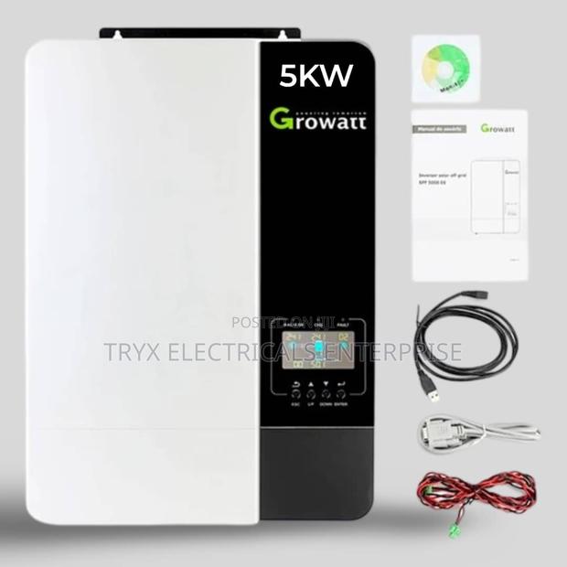 SPF 5000 Es Integrated 5kw Growatt Inverter- Hybrid · Photo 1