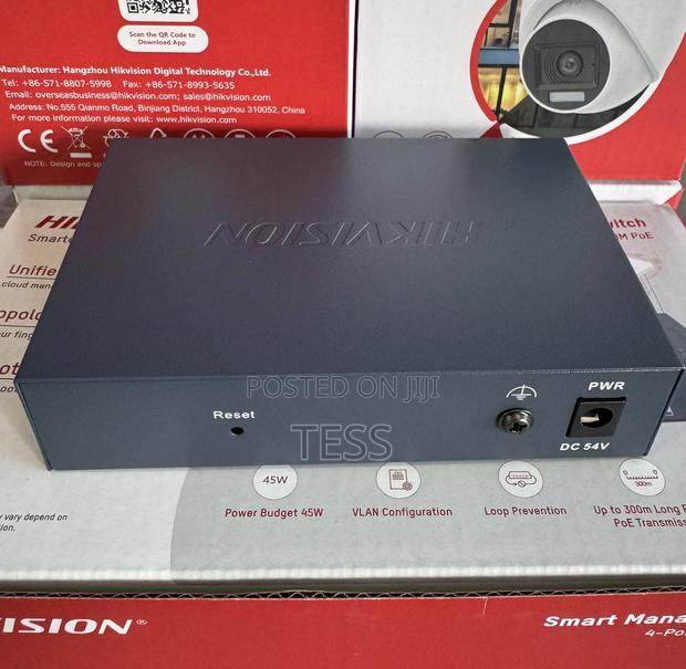 Hikvision 4port Fast Smart Poe Switch Ds-3e1105p-Ei/Managed · Photo 3