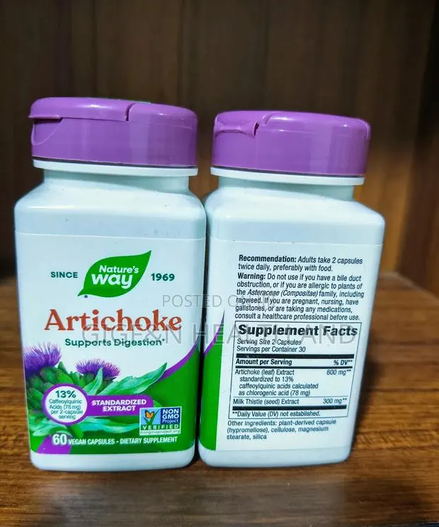 Artichoke Extract, 60 Vegan Capsules (2028expiry) - Digestive Health · Photo 1