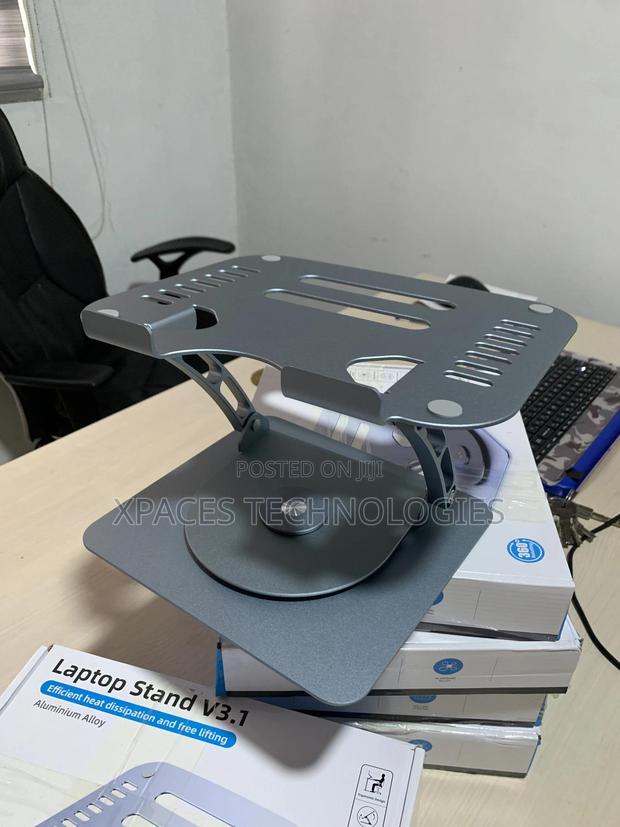 Adjustable Laptop Stand With 360 Rotating Base Metal · Photo 6