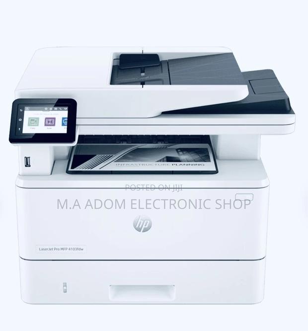 HP Laserjet Pro MFP 4103FDW Printer (Grey) · Photo 1