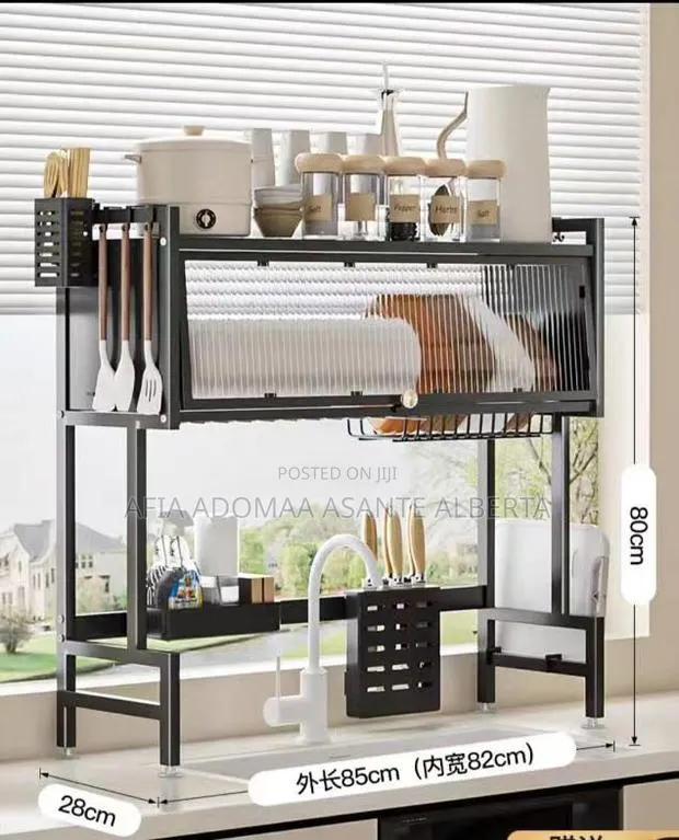 Luxurious Carbon Steel Over the Sink Rack- Big Size (85cm) · Photo 1