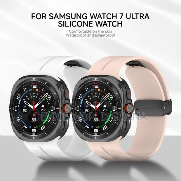 Pz Silicone Magnetic Buckle Strap for Samsung Watch 7 Ultra · Photo 3