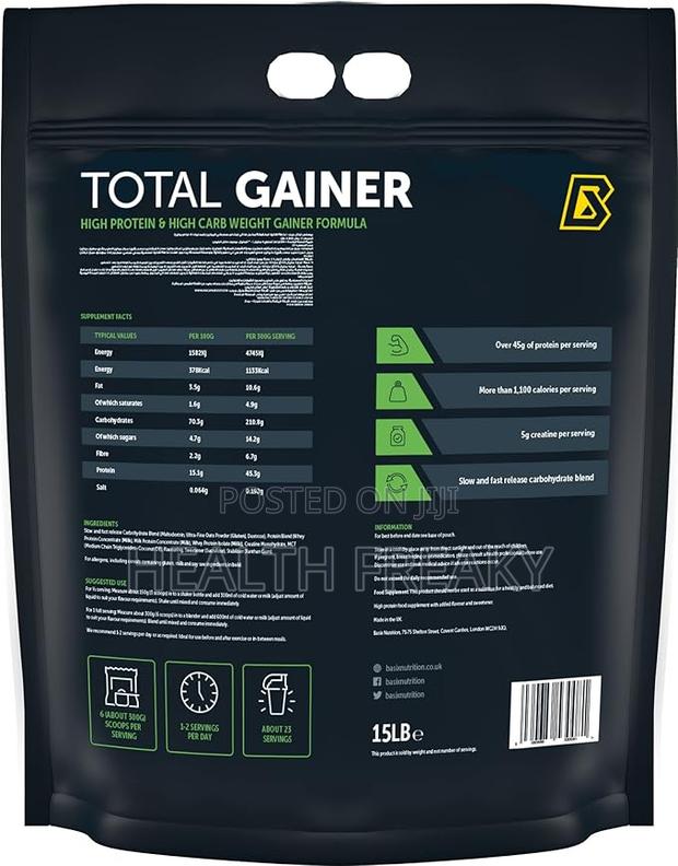 Protein Basix Total Gainer Protein Weight Gainer Muscle Builder · Photo 3
