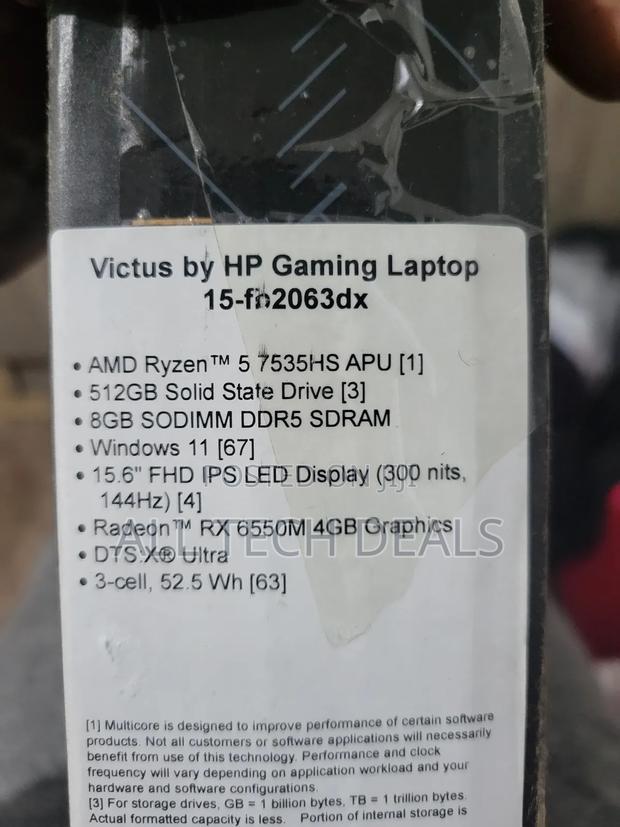 New Laptop HP Victus 15 8GB Intel SSD 512GB · Photo 1