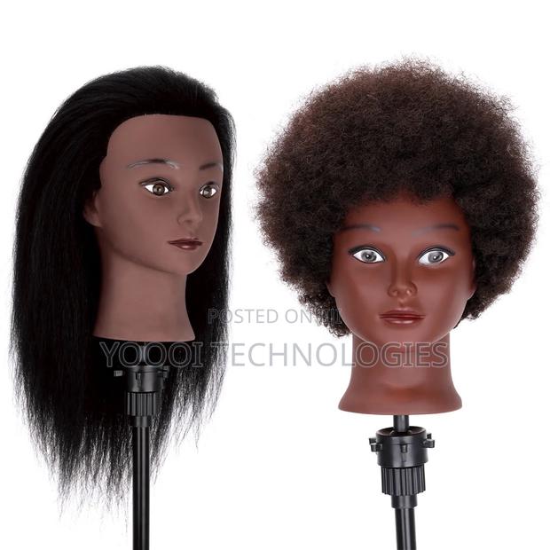 Afro/ Straight Human Hair Mannequin Training Doll · Photo 2
