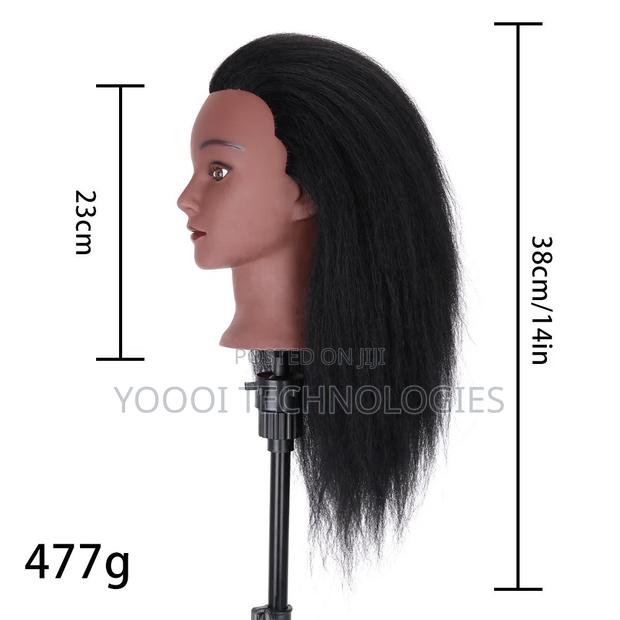 Afro/ Straight Human Hair Mannequin Training Doll · Photo 5