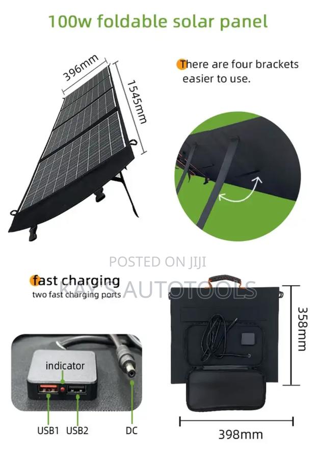 100W Foldable Portable Solar Panel · Photo 2