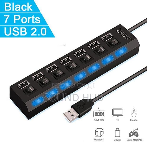 7 Port Usb 2.0 High Speed Power Splitter Switch on/Off · Photo 1