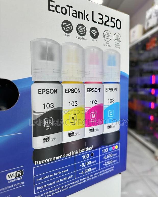 Epson Ecotank L3250 A4 Wi-Fi All-in-One Ink Tank Printer Ink · Photo 4